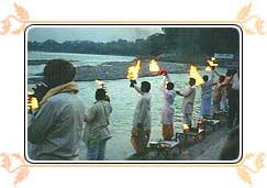 Celebration at the Ghat in Rishikesh